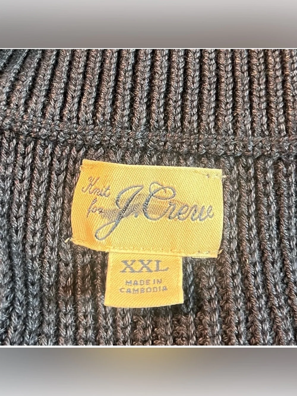 J.Crew Heritage cotton ribbed quarter-zip sweater in navy